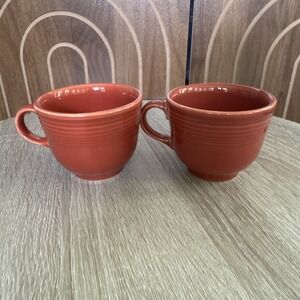 Fiestaware paprika set of 2 retro tea cups